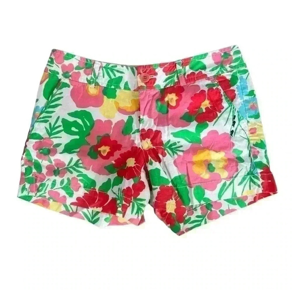 Lilly Pulitzer Callahan Ants On Parade Shorts Preppy Coastal Floral Size 6 - Picture 1 of 7